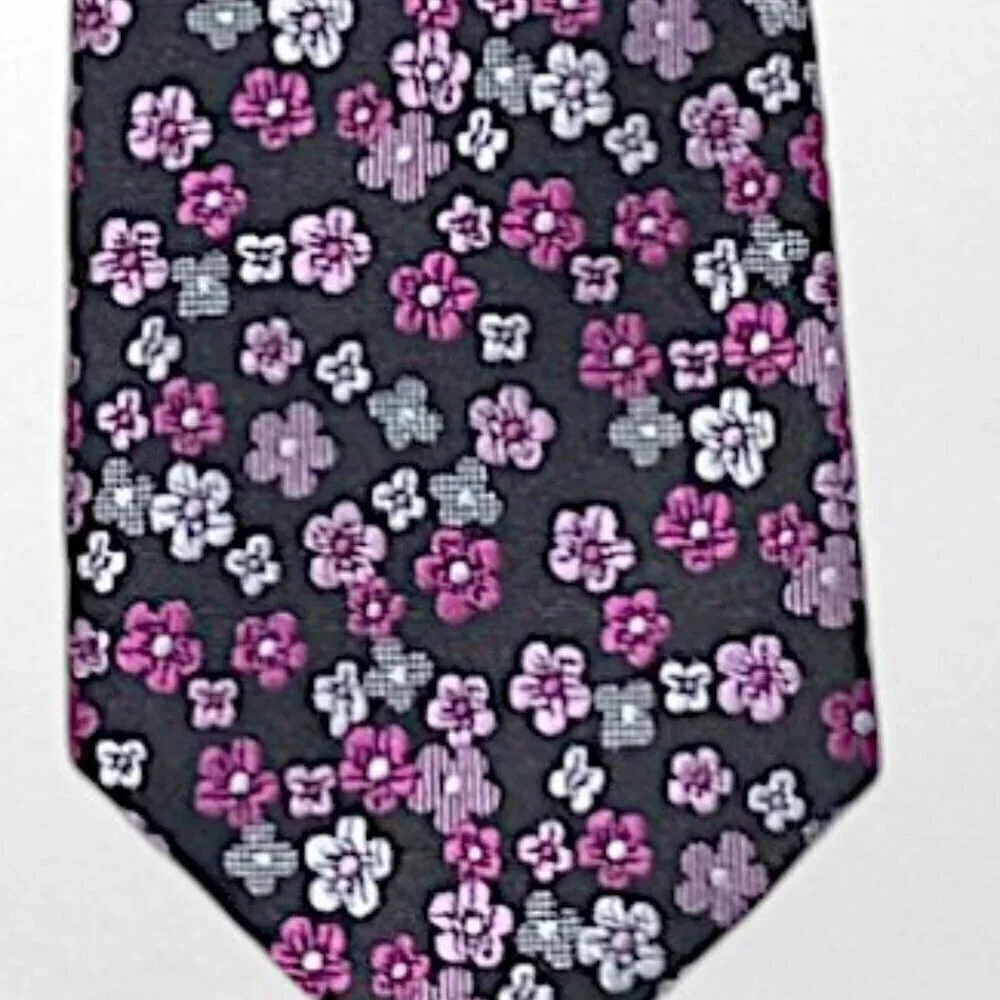 Bespoke New York Black Floral Tie
